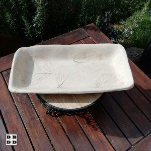 plat blanc céramique