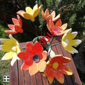 bouquet fleurs céramique
