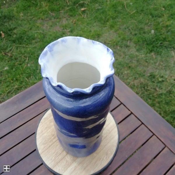 Vase bleu céramique