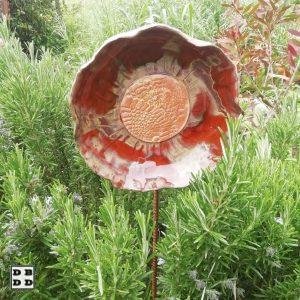 Fleur céramique maron