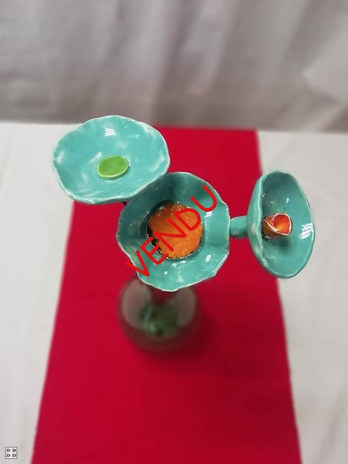 fleurs céramique en bouquet