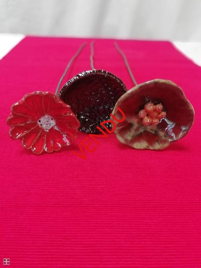 fleurs céramique en bouquet
