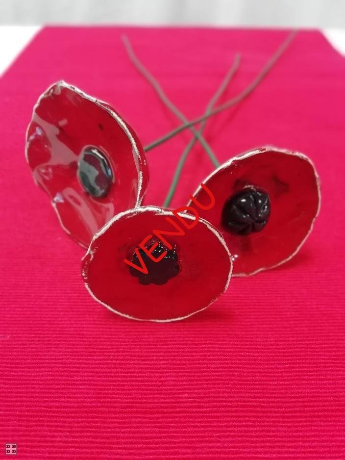 coquelicot céramique en bouquet