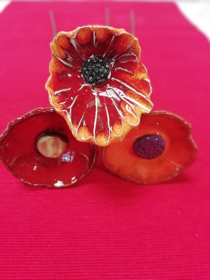 fleurs céramique en bouquet