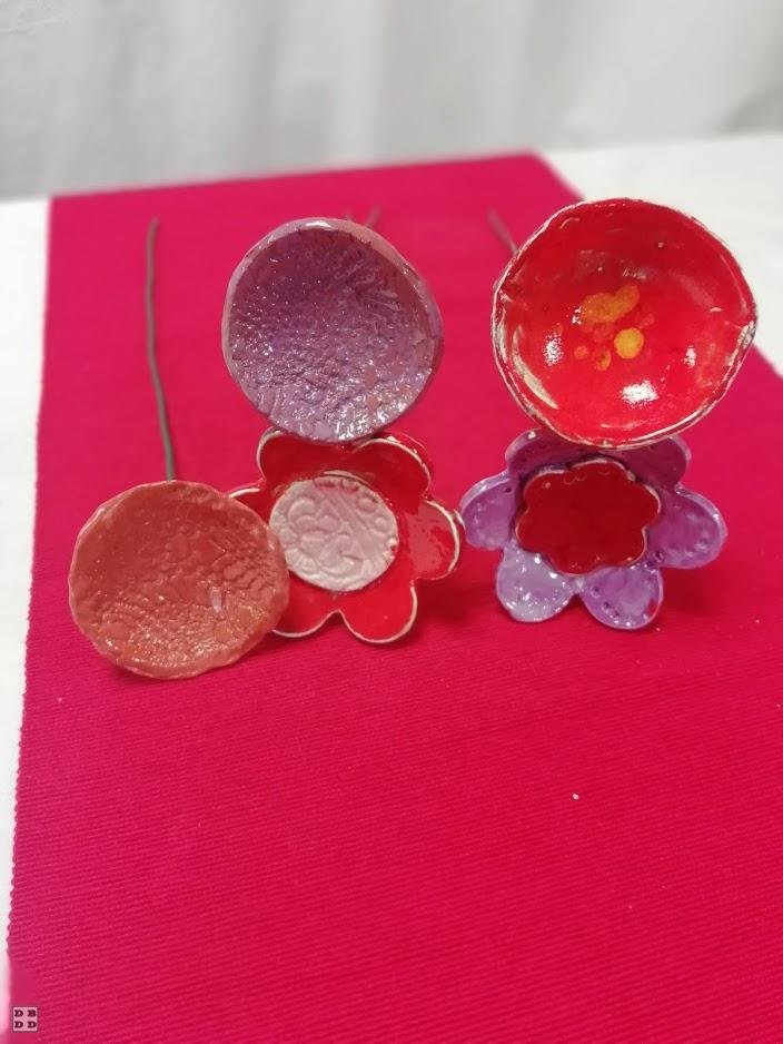 fleurs céramique en bouquet