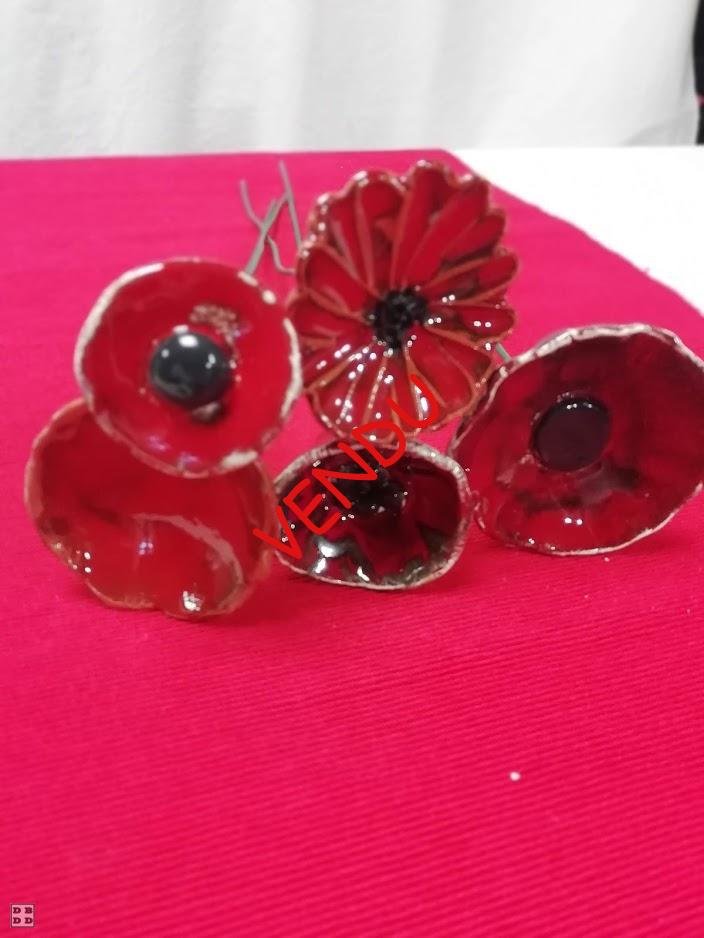 fleurs céramique en bouquet