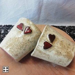 Gobelets grès beige