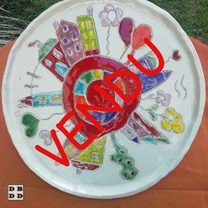 Plat céramique naïf